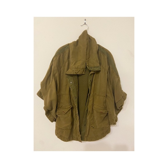 Hei Hei Anthropologie Army Green Dolman Sleeve Jacket Slouchy Bohemian XS/S - Picture 2 of 6